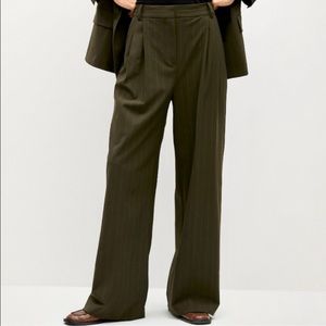 Mango High Waisted Pleated Pants